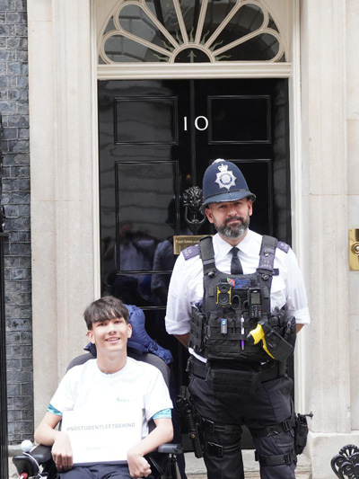 lucas outside 10 downing street